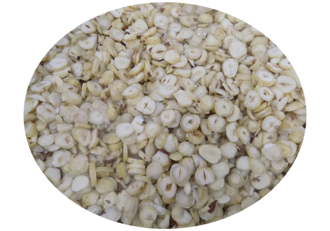 Sliced nuts by nut slicing machine